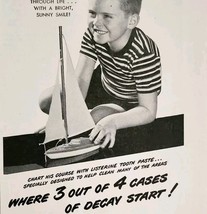 1947 Listerine Antiseptic Toothpaste Advertisement Dental Hygiene DWPP21 - $19.99