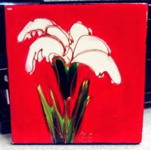 Ceramic Trivet Hand Painted signed by artist. - £19.93 GBP