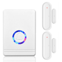Door Open Alert Chime Wireless 600Ft 5 Volume Level 2 Magnet Sensor +Tra... - £38.21 GBP