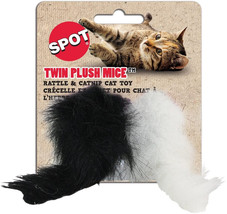 Spot Twin Plush Mice Cat Toy 2 count Spot Twin Plush Mice Cat Toy - £10.30 GBP