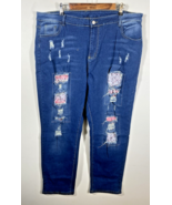 Distressed Straight Leg Jeans Size 22W 2X Womens NEW Stretch Fit High Rise - $39.92 CAD