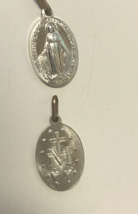 Our Lady of the Miraculous Silver tone  Image .50&quot; Medal, New from Italy - £1.55 GBP