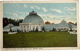 Horticultural Building, Belle Isle, Detroit, Michigan, vintage postcard - £7.56 GBP