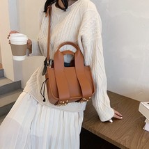 New Trendy Rivet Bag Women&#39;s Bag New Korean Retro Wide Shoulder Strap Handbag Si - £39.95 GBP