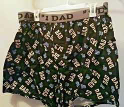 #1 Dad Men&#39;s Xl Cotton Loose Fit Button Fly Boxers New - £5.48 GBP