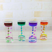 Creative Double Color Liquid Hourglass, Acrylic Floating Drop Oil Hourgl... - £3.18 GBP