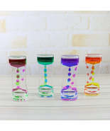 Creative Double Color Liquid Hourglass, Acrylic Floating Drop Oil Hourgl... - £3.18 GBP