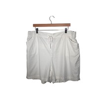 Lane Bryant White Mid Rise Pull On Shorts Comfort Basic 18/20 Elastic Wa... - $19.99