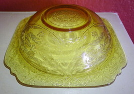Madrid Honey Glow Soup Bowl Large Rim Vintage Glow Depression Glass IMP - £3.86 GBP