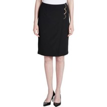 Calvin Klein Womens Knee Length Black Pencil A-Line Skirt Size 4 - £31.85 GBP