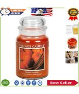 Scented Spiced Pumpkin Candle - 170 Hour Burn Time in Glass Jar - Fall E... - $50.34 CAD