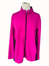Be Inspired Ladies full zip long sleeve mock neck pink black jacket cardigan 2XL - £22.70 GBP