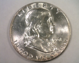 1961-D Franklin Half Choice Uncirculated Ch. Unc. Nice Original Coin Bobs Coins - £18.09 GBP