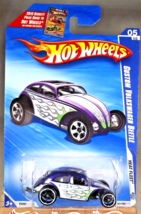 2009 Hot Wheels #121 Heat Fleet 5/10 Custom Volkswagen Beetle Purple Variant OH5 - £8.45 GBP