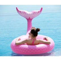 Giant Inflatable Mermaid Tail Pool Float With Fast Valves Summer Beach Swimming  - £31.28 GBP