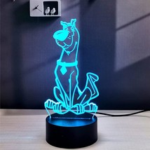 Lovely Dog 3D Illusion Tabel Light Led Anime Lamp 16 Colors Remote Baby Bedroom  - £23.69 GBP