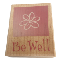 Hero Arts Rubber Stamp Be Well Block Print Sentiment Flower Card Making ... - $4.99