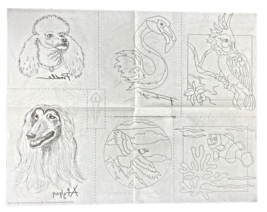 FC&amp;A Iron On Transfer Pattern Afghan Hound Face Poodle Flamingo Eagle Fish - £6.57 GBP