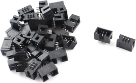 Uxcell 30 Pcs 2X3 6Pins 2.54Mm Pitch Straight Pin Connector IDC Box Headers - £10.49 GBP