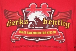 Dierks Bentley 2008 Miles &amp; Music Concert &amp; Bike Ride T-SHIRT Red Xl Motorcycle - £9.48 GBP