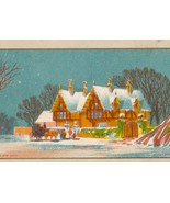 1800&#39;s Antique Victorian Marcus Ward Christmas Card Snowy Scene, Carriag... - $5.00