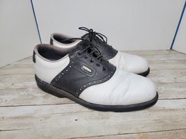 FootJoy DryJoys AQUAFLEX Leather Men&#39;s Size 9.5M White Black Golf Shoes ... - $818.50 MXN