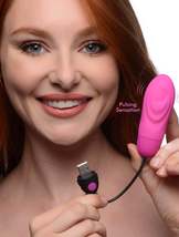 7X Pulsing Rechargeable Silicone Vibrator - Pink - £28.10 GBP