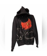 Mickey Mouse Hoodie With Ears Disney Parks Black M Medium Hooded Sweatshirt - $56.03 CAD