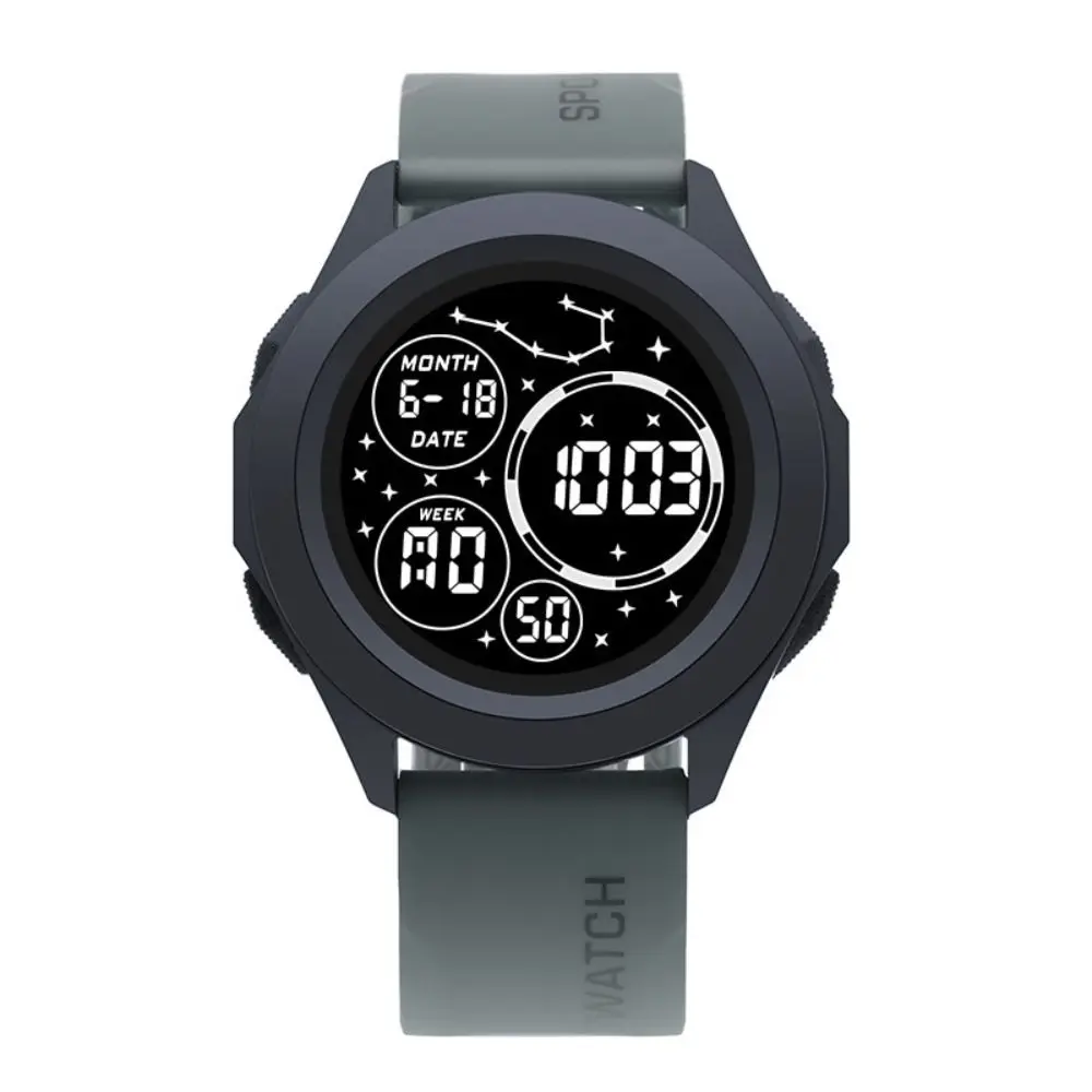 Waterproof  Watch  Simple Casual Timekeeping Watch Multi-Functional Digital Cloc - $71.10