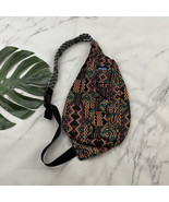 Kavu Rope Bag Purse Orange Pink Geometric Print Cross Body Outdoor Canvas - $47.37 CAD