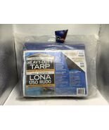 Heavy Duty Tarp 12&#39; × 16&#39; Reversible Blue Brown Grommets Cargo Ground Wi... - $29.99