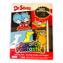 Dr Seuss Activity Book Scratch Fantastic Scratch-Off Book W/Wooden Stylu... - $10.88