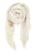 Chan LUU Cashmere and Silk Scarf in EGGSHELL 62&quot; x 58&quot; NWT - £130.55 GBP