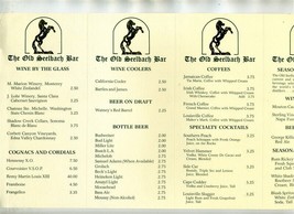 Oak Room Menu Sheet 3 Stand Up Bar Menus Seelbach Hotel Louisville Kentucky 1986 - £32.75 GBP