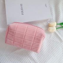 aron Color Corduroy Makeup Pouch Cosmetic Bag Portable Pillow Makeup Case Female - £46.60 GBP