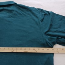 St. John's Bay Sueded Jersey Mens Green Cotton Collar Shirt Long Sleeve Size 2XL image 10