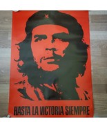 Vintage 1974 Hasta La Victoria Siempre Poster Print 25x35 Inch Black &amp; Red - $54.23