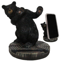 Rustic Western Hide And Seek Black Bear On Tree Ring Cell Phone Holder F... - $24.99