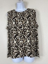 14th &amp; Union Womens Size L Animal Print Stretch Blouse Sleeveless - £4.61 GBP