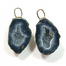 Distressed Tabasco - Tiny Mexican Geode Polished Halves with Ring  TABD178 - $11.04