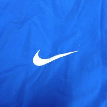 Vintage Nike Team Sports Windbreaker Jacket Adult XL Blue Swoosh 90s USA Made - £36.47 GBP