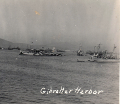 WWI US Navy Ships Gibralter Harbor Dazzle Camoflauge Real Photo Postcard... - $18.37