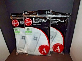 2 Packs Hoover Genuine Type A Vacuum Bags 4010100A 3 Bags Each Pack New (h) - £12.65 GBP