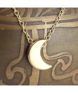 Moon Necklace Golden Cresent Pendant Chain Jewelry - $6.50