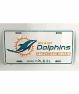 Miami Dolphins License Plate SEASON TICKET MEMBER  Publix Issued White T... - $16.28 CAD