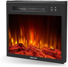 MOCIFI 23 Inch Electric Fireplace, Ultra Thin Electric Fireplace 1500W, Black - £75.93 GBP