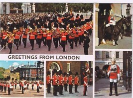United Kingdom UK Postcard London Regimental Bands Multi View - £1.70 GBP