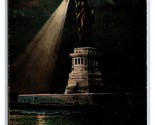 Statue of Liberty Night View Moonlit New York City NY NYC UNP DB Postcar... - $6.88