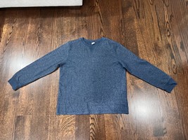 Boys Kids Wonder Nation Blue Crew Neck Cotton Pullover Sweater Size XL 14-16 - £7.82 GBP