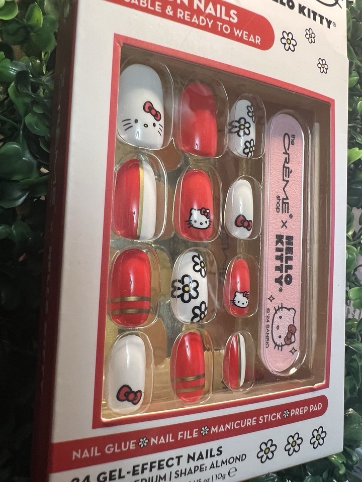 The CREME HELLO KITTY PRESS-ON NAILS 24 GEL-EFFECT NAILS - $16.80